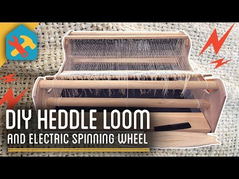 DIY Loom + Electric Spinning Wheel - Printed Tee From Scratch