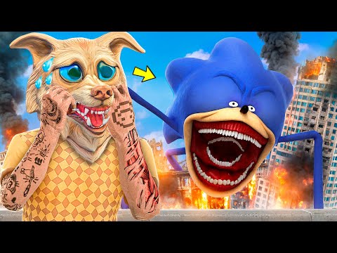 ЗА МНОЙ ОХОТИТСЯ СОНИК ПОЖИРАТЕЛЬ В ГТА 5 ! - 24 ЧАСА СПАСАЮСЬ В GTA 5