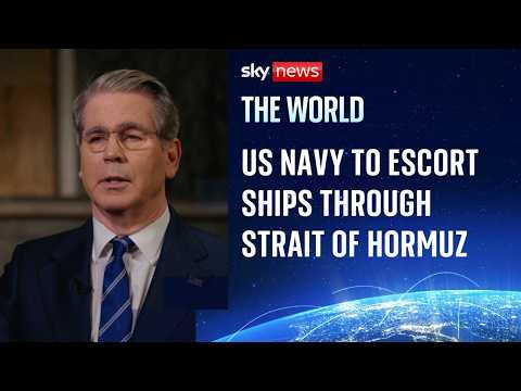 In full: US Navy to escort oil tankers through Strait of Hormuz, treasury secretary tells Sky News