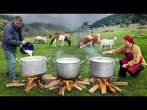 Three Village Cheeses over an Open Fire - Goat, Sheep & Cow Milk