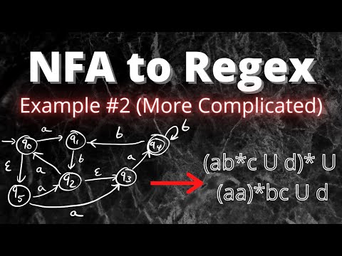 NFA to Regex Conversion Example #2, "More Complicated" (GNFA Method)