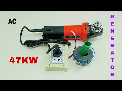 How To Make Free Energy 220 Volt 47KW Electricity From Magnet Gear PCV And Copper Coil