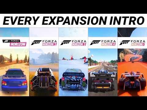 Evolution of Forza Horizon Expansions, All Intros, Every Initial Drive