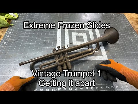 Extreme frozen Slides- Vintage Trumpet 1- Getting It Apart
