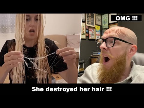 She DESTROYED Her Hair with Blond Brilliance Bleach! Hairdresser Reacts to Epic Fails!