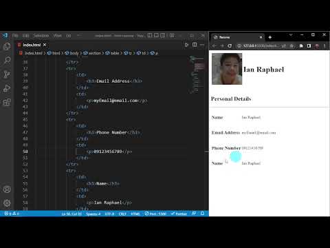 Making Resume with HTML | Tagalog