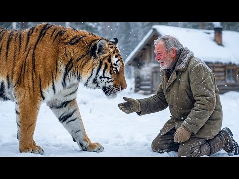 He Knelt Outside His Cabin Before a 400-Pound TIGER — What She Did Next Changed Him.