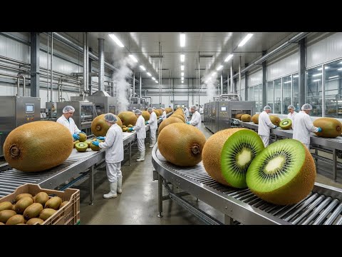 Inside the modern Kiwi factory: From live kiwi to premium bottled juice (The entire process)