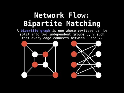 Unweighted Bipartite Matching | Network Flow | Graph Theory