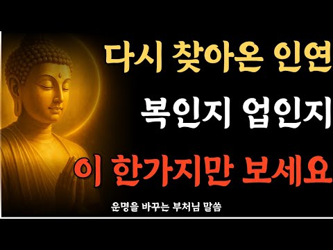 다시 돌아오는 인연, 이렇게 구별합니다ㅣ좋은 복은 반드시 돌아옵니다｜부처님말씀｜인연의법칙｜업과복의지혜