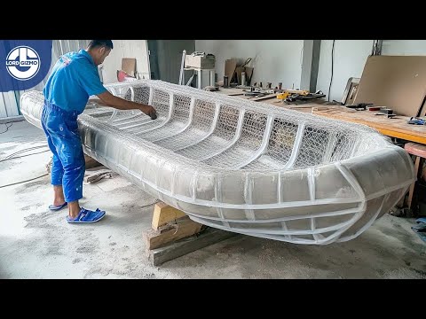 Man Builds DIY Boat Using Wire Mesh and Fiberglass From Start to Finish