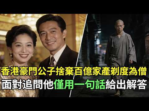 拒絕百億繼承權！香港最傳奇富公子剃度出家，面對追問他僅用1句話回應#香港富二代#何寶生#豪門秘辛#遁入空門#傳奇人生