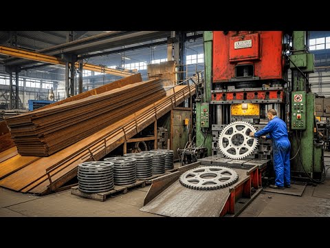 Amazing Manufacturing Process Of Motorcycle Rear Wheel Sprocket In Factory Process