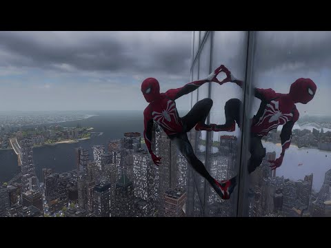 2024 Spiderman 2 Swinging in rainy day