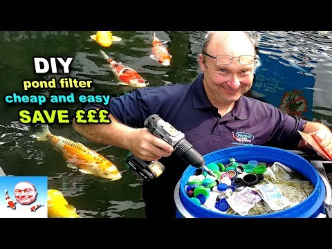 DIY fish pond filter cheap easy.