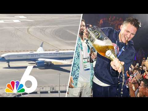 U.S. men's hockey team celebrates Olympic gold win in Miami before heading to Washington