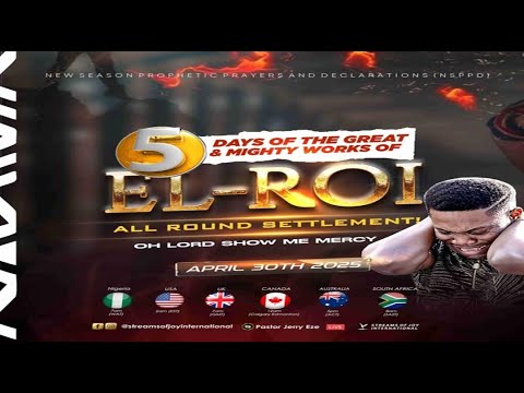 OH LORD SHOW ME MERCY//5 DAYS OF GREAT & MIGHTY WORKS OF EL-ROI [DAY 3] || NSPPD || 30TH APRIL 2025