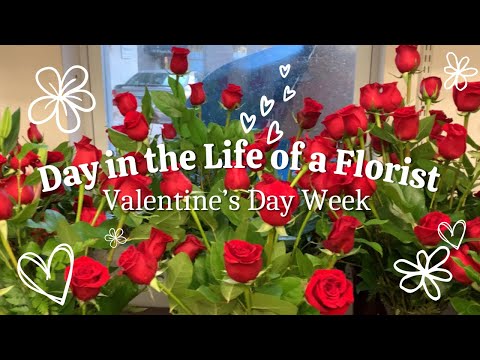 Valentine's Day at a Flower Shop Preparation | Day in the Life as a Florist