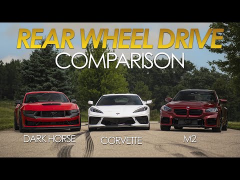 BMW M2 v Mustang Dark Horse v C8 Corvette | Rear Drive Domination