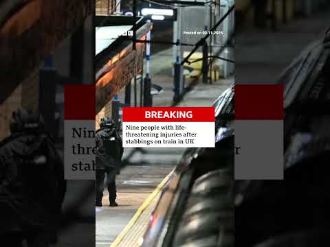 Nine people seriously injured after stabbings on Doncaster-London train in UK. #BBCNews