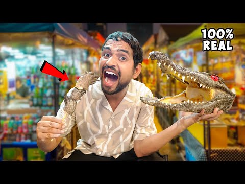 Eating Real Crocodile🥵...कमज़ोर दिल वाले ना देखें | Thailand Food