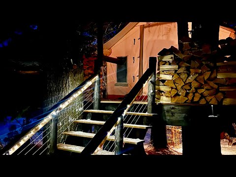 Back entrance is finished! | Off Grid Treehouse Build Ep. 32