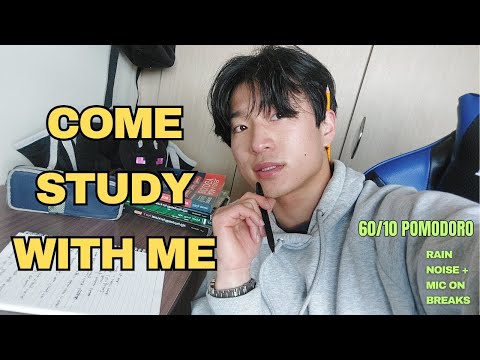 6 Hour Study With Me LIVE🎧| Silent Deep Work (60/10 Pomodoro) 🌧️ Rain Sounds | Break Mic Chat