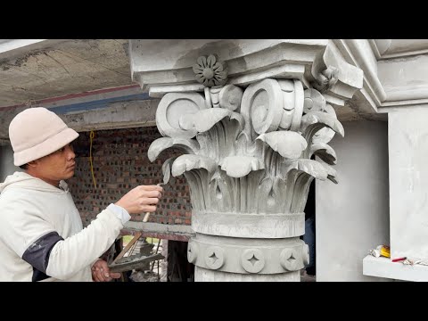 Construction Techniques For Porch Columns For Luxury Villas By Vietnamese Artisans