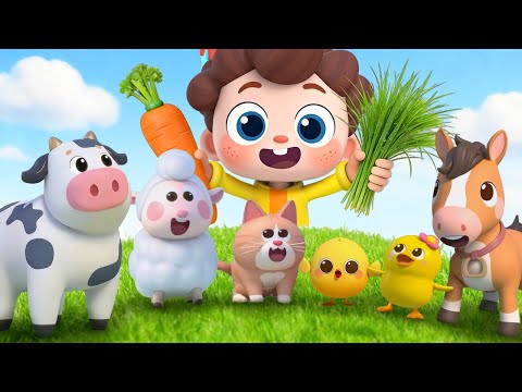 Learn Farm Animals🐑🐄🐤🦆🐱 | Little Delivery Man with Animals | Nursery Rhyme & Kids Songs | BabyBus