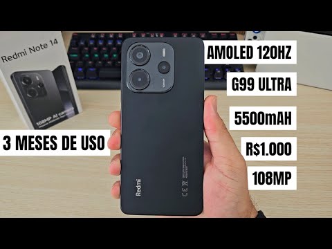 3 MESES DE USO REDMI NOTE 14 OPINIÃO SINCERA!