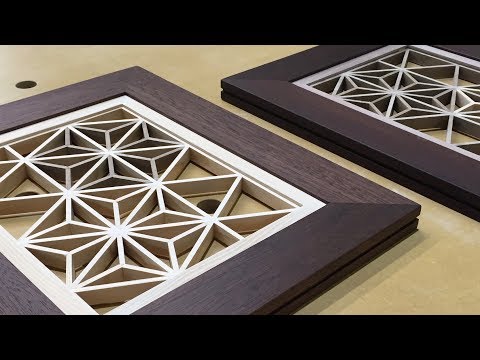 Kumiko With Triangular Gridwork, Japanese woodworking