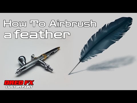 how to Airbrush a realistic feather that really looks 3d