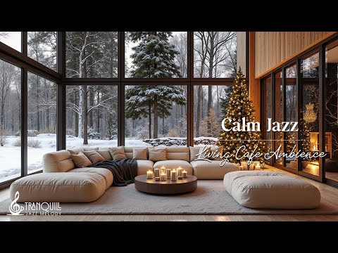 Calm Winter Jazz — Peaceful Forest Views Soft Jazz to Comfort With Living Coffee Shop Ambience
