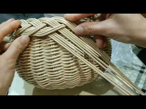 Два варианта косы. плетение из бумажной лозы.