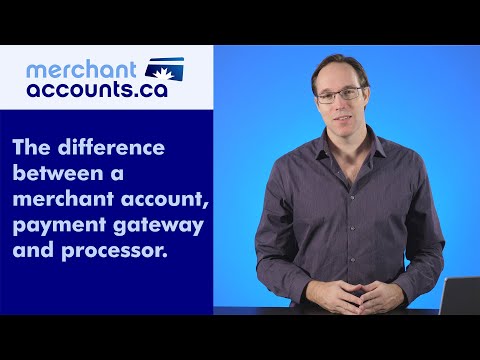 The difference between a merchant account, payment gateway and processor.
