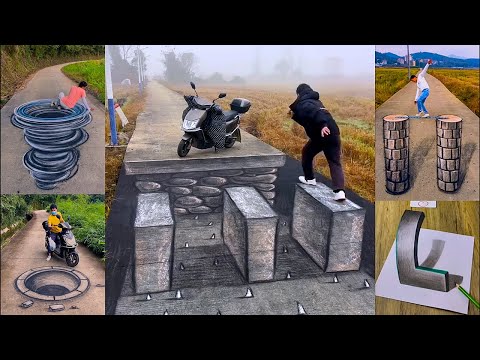 What Is Possible with a 3D illusion chalk art drawn on a flat surface