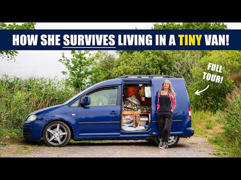 She Lives in a TINY Van the Size of a CLOSET, and loves It! Here's Why...