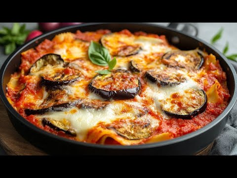 No Oven, One Pan Eggplant Parmesan Lasagna! My Italian Grandmother's Easy & Delicious Recipes!