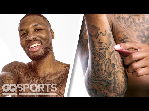 Damian Lillard Breaks Down His Tattoos | GQ Sports