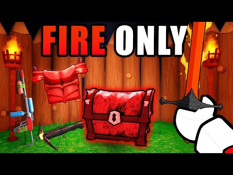 99 Nights But I Can ONLY Use FIRE WEAPONS..