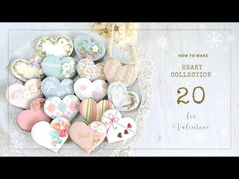 [Valentine Heart Collection 2024] Which of the 20 heart designs do you like? ｜Icing cookies