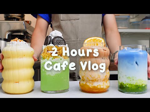 🥨지치고 힘들 땐 음료 ASMR로 힐링해요/주중의 여유로움/2시간 모음🌷2 Hours Vlog/Cafe Vlog/ASMR/Tasty Coffee