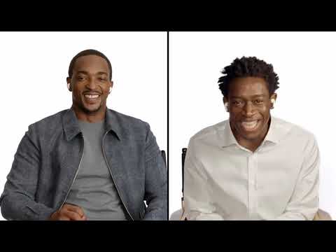 Damson Idris and Anthony Mackie talk about their crushes - Outside the Wire Interview.