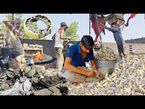How Motorcycle Brake Shoes are Made by Old Factory Process