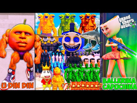 Franklin and Shinchan Playing Chupan Chupai With Ballerina Cappuccina & U DIN DIN DIN DUN IN GTA5