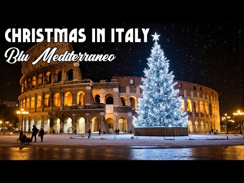 🎄Christmas in Italy 🇮🇹 🎄 🎶 Italian Music 🎶 2+ Hours Scenic Amalfi Coast & Lake Como Relaxation 4K