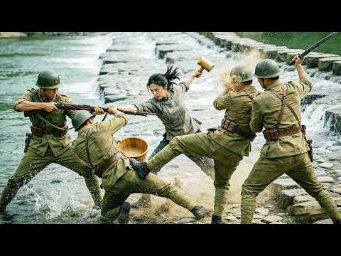 A village woman was surrounded by Japanese soldiers, unaware she was a female spy who defeated them.