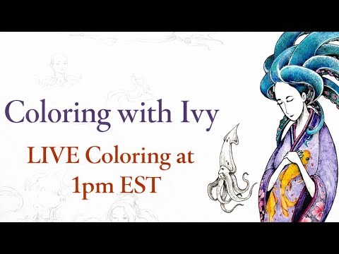 Coloring with Ivy: Squid Lady, Underwater Background Bubbles