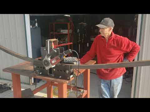 Demonstration homemade DYI metal tube roller on 2" square tube