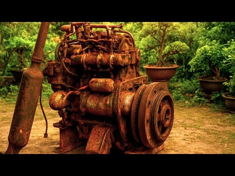 Miracle: Restoring a Rusty Old Kubota Engine 3x3-1960